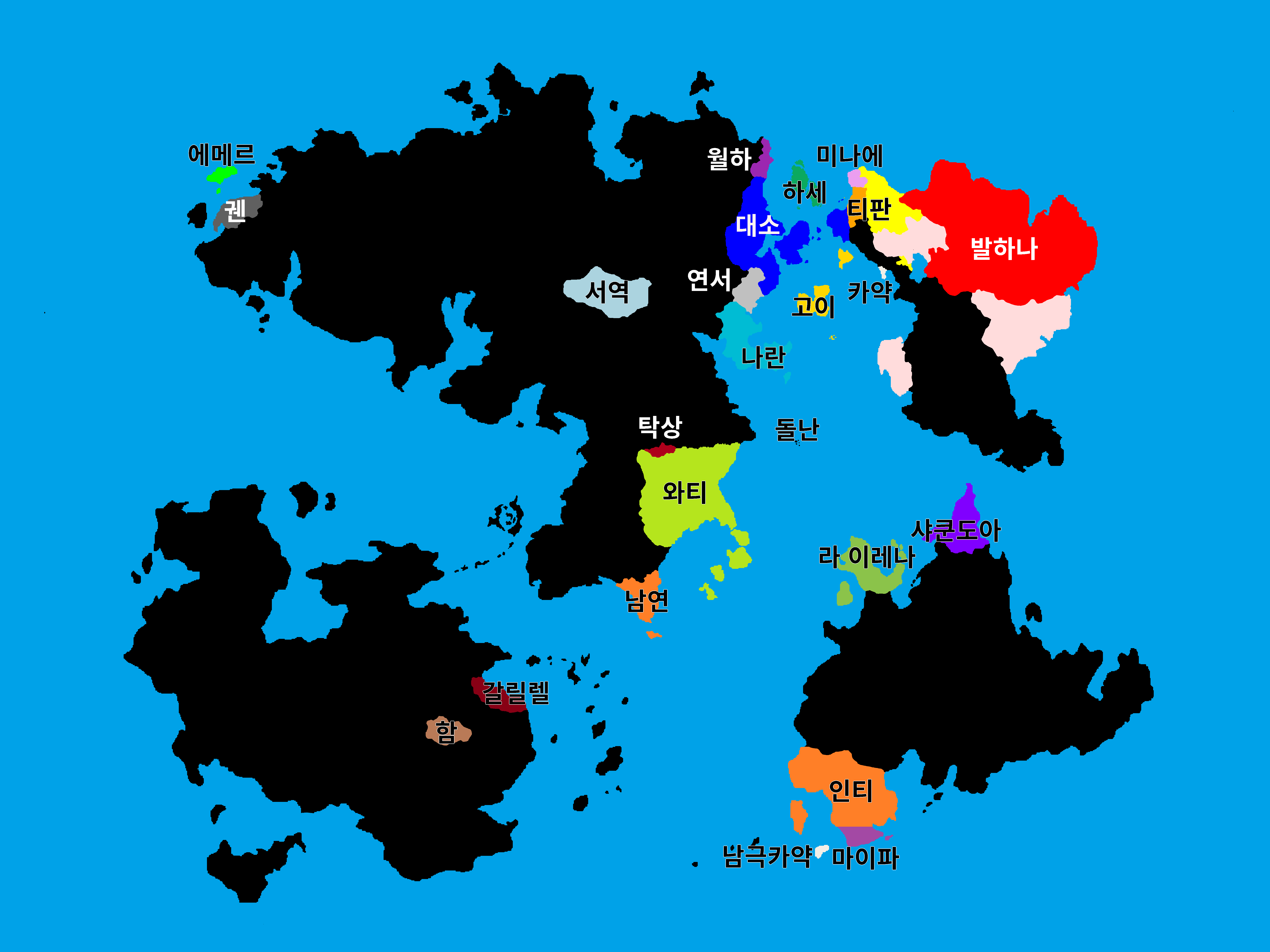 지그방 세계지도 (국명 있는 버전)